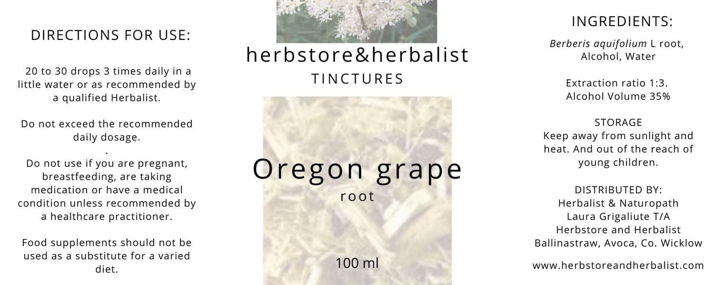 Herbstore and Herbalist Oregon grape root tincture