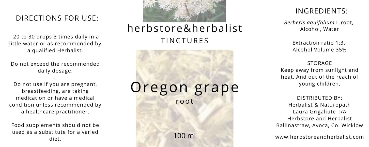 Herbstore and Herbalist Oregon grape root tincture