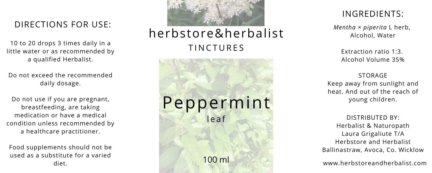Herbstore and Herbalist Peppermint leaf tincture