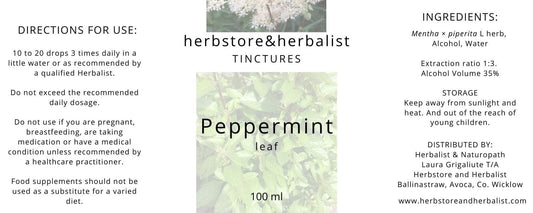Herbstore and Herbalist Peppermint leaf tincture
