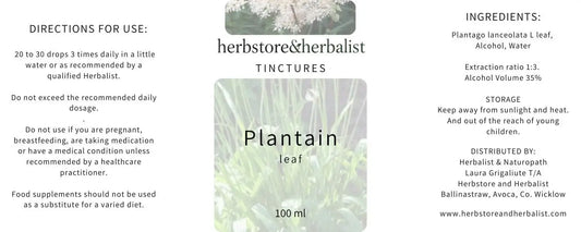 Herbstore & Herbalist Plantain leaf tincture.