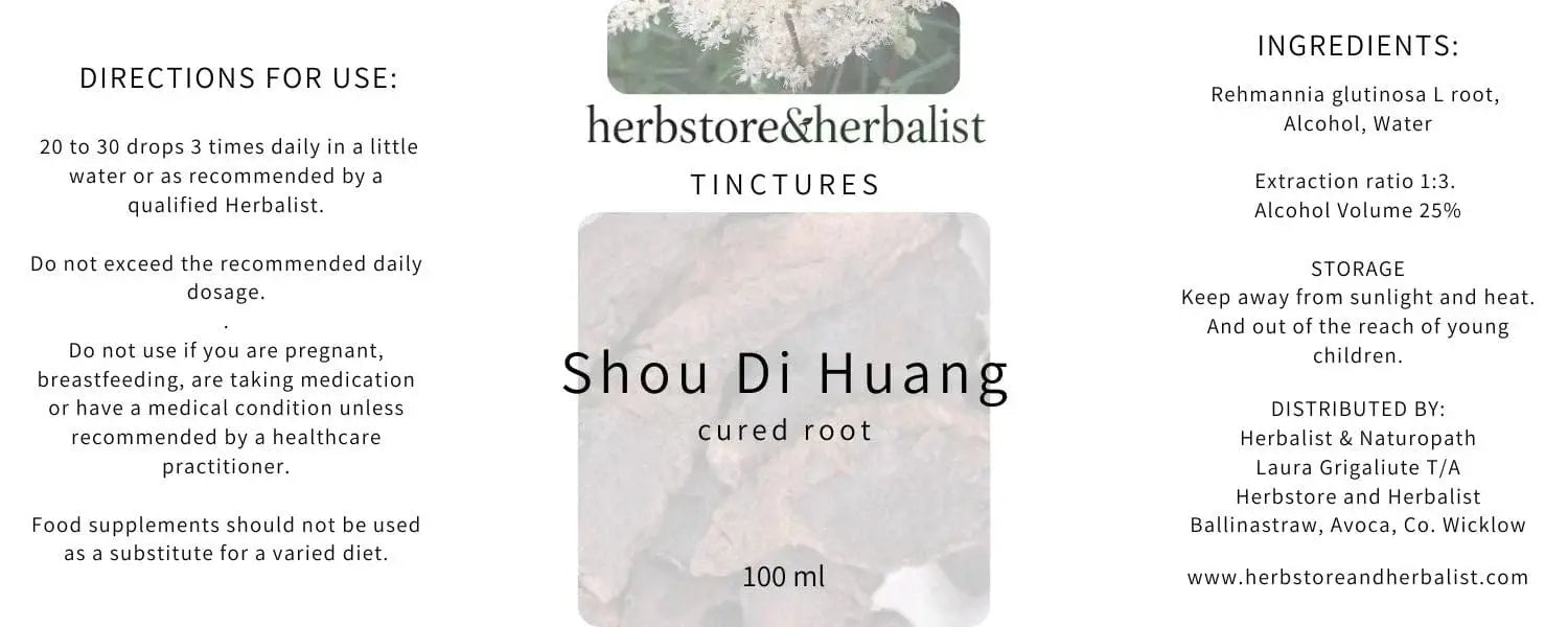 Herbstore & Herbalist Shou Di Huang prepared root tincture.