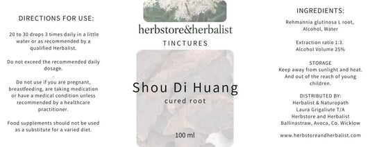 Herbstore & Herbalist Shou Di Huang prepared root tincture.