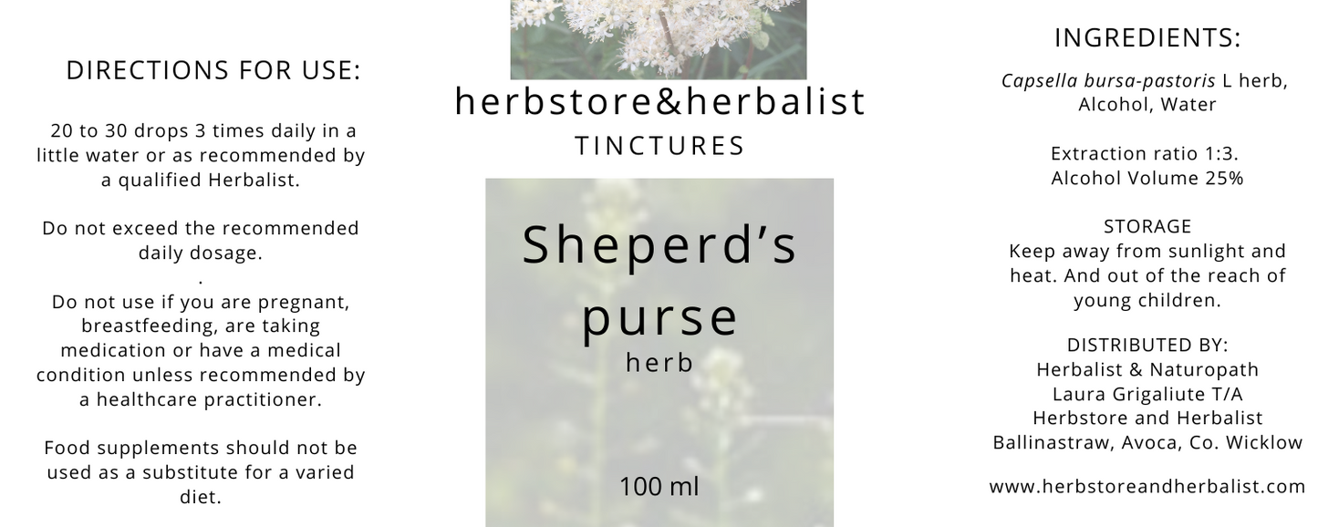 Sheperd's purse herb tincture 100ml