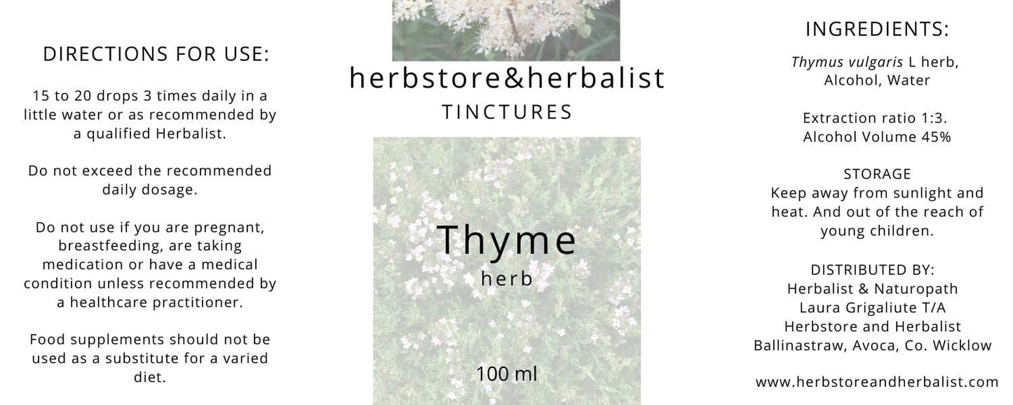 Herbstore and Herbalist Thyme herb tincture