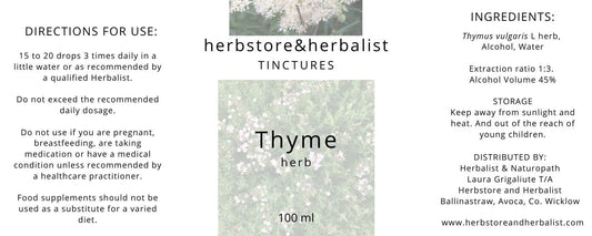 Herbstore and Herbalist Thyme herb tincture