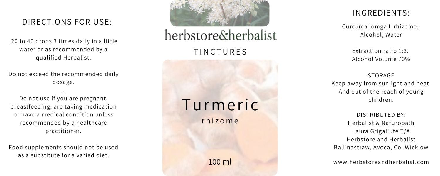 Herbstore & Herbalist Turmeric rhizome tincture.