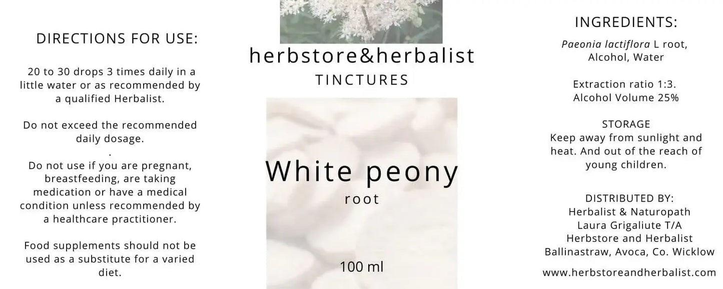 Herbstore and Herbalist White peony root tincture