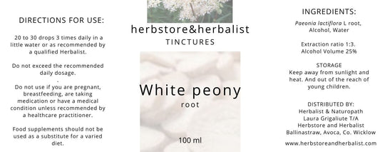 Herbstore and Herbalist White peony root tincture
