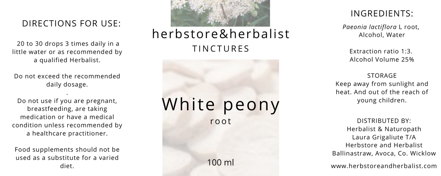 White peony root tincture 100ml