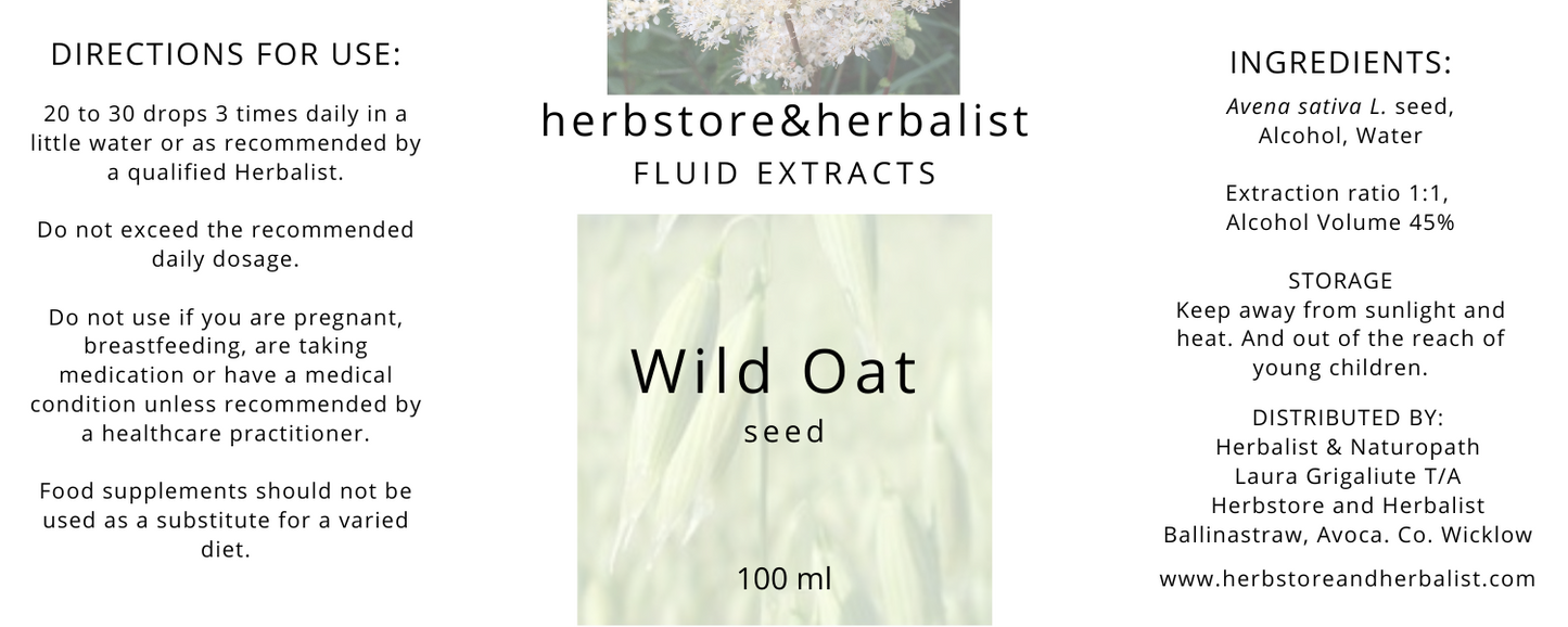 Wild oat (Avena sativa) seed fluid extract 100ml