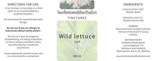 Herbstore & Herbalist Wild lettuce leaf tincture.