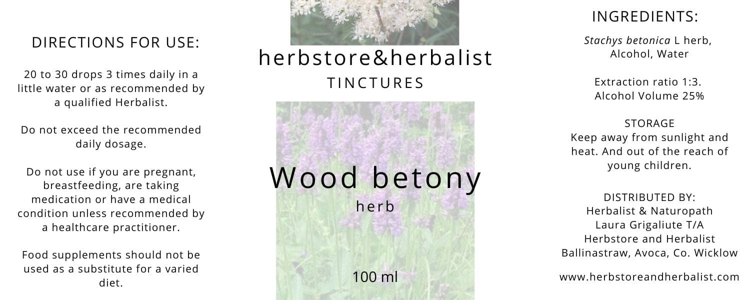 Herbstore and Herbalist Wood betony herb tincture 
