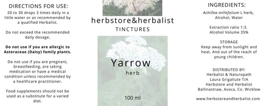 Herbstore and Herbalist Yarrow herb tincture